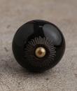 BPCK-070 Black Colored Cabinet knob-Antique Brass