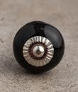 BPCK-070 Black Colored Cabinet knob-Silver