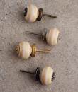 BPCK-073 Yellow and White Cabinet knob