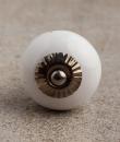 BPCK-074 White Cabinet knob-Antique Silver