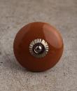 BPCK-076 Brown Ceramic Cabinet Knob-Antique Silver