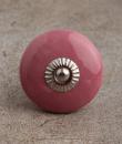 BPCK-078 Pink Ceramic Knob-Silver