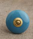 BPCK-084 Turquoise Cabinet Knob-Brass