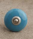 BPCK-084 Turquoise Cabinet Knob-Silver