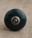 BPCK-085 Dark Green Cabinet Knob-Antique Silver
