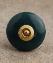 BPCK-085 Dark Green Cabinet Knob-Brass