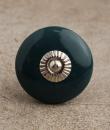 BPCK-085 Dark Green Cabinet Knob-Silver