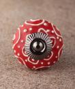 BPCK-123 White design with Red ceramic knob-Antique Silver