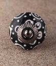 BPCK-125 White design with Black ceramic knob-Antique Silver