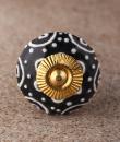 BPCK-125 White design with Black ceramic knob-Brass
