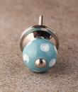 White Dots Ceramic Cabinet Knob