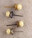 BPCK-138 Lime Yellow with White Dots Polka Cabinet knob