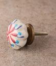 BPCK-148 Red and Turquoise knob-Antique Brass