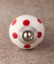 BPCK-163 Polka Design Ceramic knob-Silver
