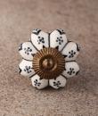BPCK-166 Black design Ceramic knob-Antique Brass