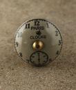 BPCK-174 Clock Light Grey Ceramic knob-Antique Brass