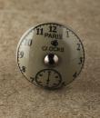 BPCK-174 Clock Light Grey Ceramic knob-Antique Silver