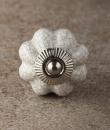 BPCK-190  Cracked White Cabinet Knob-Silver