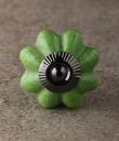 BPCK-200 Green Ceramic Knob-Antique Silver