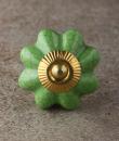 BPCK-200 Green Ceramic Knob-Brass