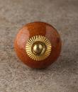 BPCK-202 Brown Ceramic Knob-Brass