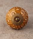 BPCK-241 Brown Floral Kitchen Cabinet Knob-Antique brass