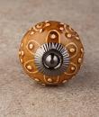 BPCK-241 Brown Floral Kitchen Cabinet Knob-Antique Silver