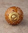 BPCK-241 Brown Floral Kitchen Cabinet Knob-Brass