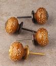 BPCK-241 Brown Floral Kitchen Cabinet Knob