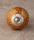 BPCK-241 Brown Floral Kitchen Cabinet Knob-Silver
