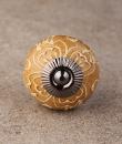 BPCK-245 Embossed Design Brown Drawer Knob-Antique Silver