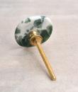 Agate Natural Gemstone Green, White Shade Cabinet Furniture Knobs