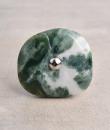Agate Natural Gemstone Green, White Shade Cabinet Furniture Knobs