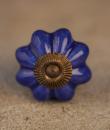 KPS-4570 Blue Cabinet Knob-Antique Brass