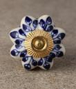 KPS-4658 Ceramic Cabinet Knob-Brass