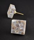 Handcrafted Cream and White Color Bone Knob
