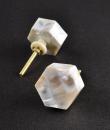 Handcrafted Cream and White Color Bone Knob