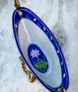 Table Decoretive Piece - Handmade and Hand Painted Blue Pottery