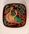 Series of 3 Hand Painted Wall Plates, Decorative Plates, Wall Hanging Plates