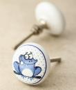 NKPS-018 Frog White Ceramic knob