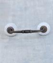 Cracked White Ceramic Cabinet Pull