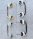 Cracked White Ceramic Cabinet Pull