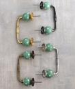 Light Green Cabinet Pull with White Polka-Dots