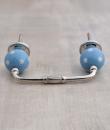  Blue Cabinet Pull with White Polka-Dots