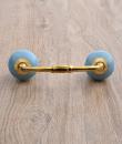 Turquoise Ceramic Cabinet Pull