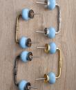 Turquoise Ceramic Cabinet Pull