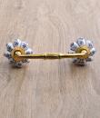 Blue design with white base ceramic Pull