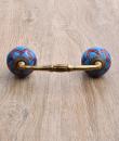 Red and Yellow design with Turquoise base ceramic Pull