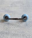 White design with Light Sky Blue base ceramic Pull