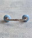 White design with Light Sky Blue base ceramic Pull